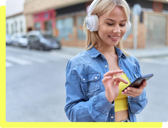 Girl streaming content